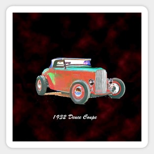 1932 Deuce Coupe Classic Car Sticker